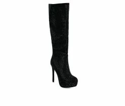 Hot Sale ✨ Women's London Rag Nebula Heeled Mid Calf 🥾 Boots Black 💯 -London Rag Sales Store 2 1254