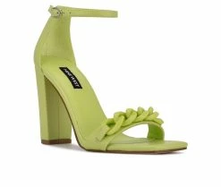 Cheapest 💯 Women's Nine West Mindful 👗 Dress 🩴 Sandals Neon Lime ⭐ -London Rag Sales Store 2 14
