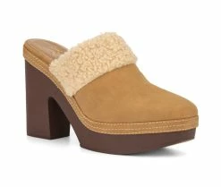 Brand new ⌛ Women's New York And Company Bailey Platform Clogs Tan 😍 -London Rag Sales Store 2 146