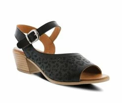 Cheap 🌟 Women's SPRING STEP Delia Heeled 🩴 Sandals Black ⭐ -London Rag Sales Store 2 188