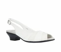 Outlet 🤩 Women's Easy Street Ensley Slingback 👠 Heels White 👏 -London Rag Sales Store 2 192