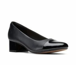 Best Pirce ⌛ Women's Clarks Marilyn Sara Pumps Black Lea Combo 😀 -London Rag Sales Store 2 225