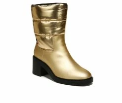 Brand new 🤩 Women's Franco Sarto Snow Heeled Booties Gold ✔️ -London Rag Sales Store 2 275