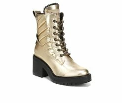 Best Sale ⌛ Women's Franco Sarto Dizzy2 Water Repellent Heeled Booties Gold 🛒 -London Rag Sales Store 2 276