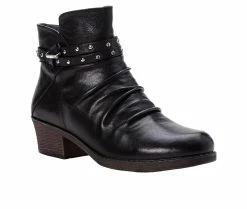 Outlet ⌛ Women's Propet Roxie Heeled Booties Black 💯 -London Rag Sales Store 2 278