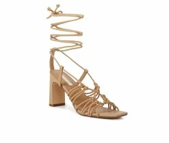 Hot Sale 🤩 Women's London Rag Strings Attach 👗 Dress 🩴 Sandals Camel 🌟 -London Rag Sales Store 2 299