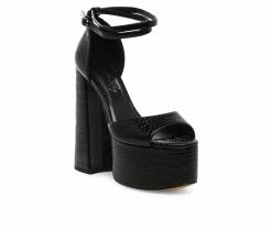 Wholesale 🌟 Women's London Rag Alice Block Heel Platform 🩴 Sandals Black 🌟 -London Rag Sales Store 2 315