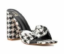 Deals 🤩 Women's New York And Company Anthi 👗 Dress 🩴 Sandals Black/White 👏 -London Rag Sales Store 2 327