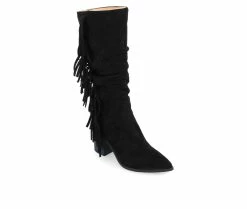 New 👍 Women's Journee Collection Hartly-WC Mid Calf Western Inspired Boot Black 😀 -London Rag Sales Store 2 335
