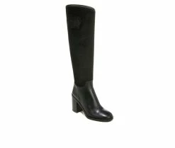 Buy 💯 Women's Franco Sarto Rivet Tall Knee High Heeled 🥾 Boots Black 🔔 -London Rag Sales Store 2 349