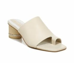 Brand new ⭐ Women's Franco Sarto Pisa Slide Heeled 👗 Dress 🩴 Sandals Cream 🌟 -London Rag Sales Store 2 35