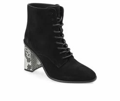 Wholesale 🧨 Women's Journee Signature Edda Heeled Lace Up Booties Black 👏 -London Rag Sales Store 2 359