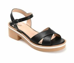Best deal ๐ Women's Journee Collection Hilaree Block Heeled ๐ฉด Sandals Black โ๏ธ 8 Best deal ๐ Women's Journee Collection Hilaree Block Heeled ๐ฉด Sandals Black โ๏ธ -London Rag Sales Store 2 37