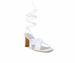 Deals 🌟 Women's London Rag Chasm 👗 Dress 🩴 Sandals White ❤️ -London Rag Sales Store 2 370