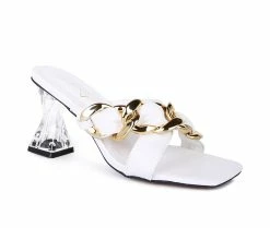 Best Pirce 👍 Women's London Rag Wandy 👗 Dress 🩴 Sandals White 😀 -London Rag Sales Store 2 405