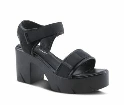 Cheapest ⌛ Women's Patrizia Blakele Block Heeled 🩴 Sandals Black 🎁 -London Rag Sales Store 2 411
