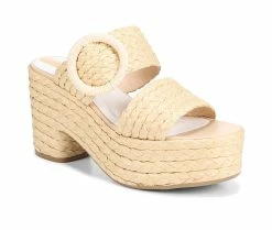 Promo 👏 Women's Franco Sarto Costa Heeled 👗 Dress 🩴 Sandals Natural 🎉 -London Rag Sales Store 2 422