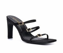 Best Pirce 🤩 Women's Olivia Miller Eden 👗 Dress 🩴 Sandals Black 🔥 -London Rag Sales Store 2 46