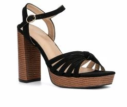 Discount 🔔 Women's Olivia Miller Galia 👗 Dress 🩴 Sandals Black 🥰 -London Rag Sales Store 2 47