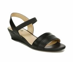 Cheapest ⌛ Women's LifeStride Yuma Wedge 🩴 Sandals Black 🛒 -London Rag Sales Store 2 569