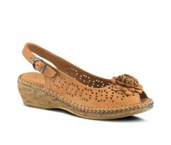 Hot Sale 😉 Women's SPRING STEP Belford Wedge 🩴 Sandals Camel 🧨 -London Rag Sales Store 2 571