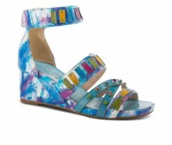 Best deal 🔥 Women's L'Artiste Tiffanita Wedges Turquoise Multi 🎉 -London Rag Sales Store 2 573