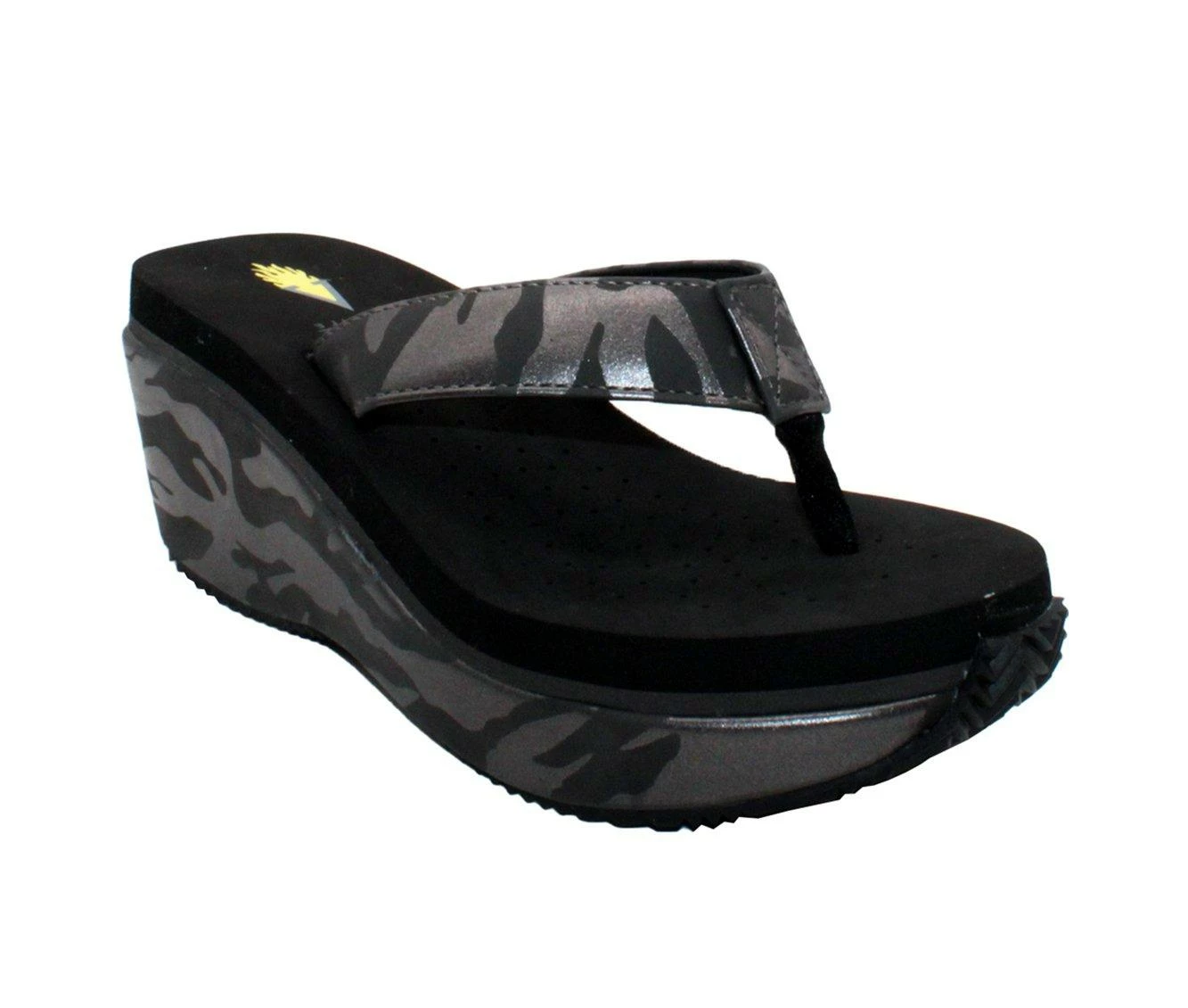 New 👍 Women's Volatile Paiges Platform Wedge Flip-Flops Black Camo 🔥 3 New 👍 Women's Volatile Paiges Platform Wedge Flip-Flops Black Camo 🔥 - Image 3