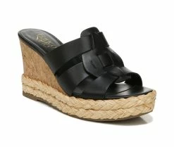 Cheap ⭐ Women's Franco Sarto Fioret Wedge 🩴 Sandals Black 👏 -London Rag Sales Store 2 576