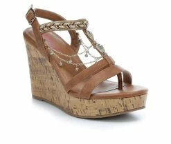 Wholesale ✨ Women's Jellypop Lenora Platform Wedges Cognac 🧨 -London Rag Sales Store 2 578