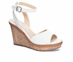 Best reviews of 🔔 Women's CL By Laundry Beaming Wedge 🩴 Sandals White ⌛ -London Rag Sales Store 2 582