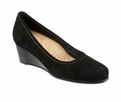 Wholesale 🔥 Women's Trotters Winnie Wedges Black Suede 💯 -London Rag Sales Store 2 602