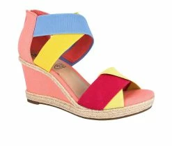 Brand new 🤩 Women's Impo Trissa Wedge 🩴 Sandals Flamingo Multi 🛒 -London Rag Sales Store 2 625