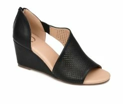 Budget 😀 Women's Journee Collection Aretha Wedges Black ⭐ -London Rag Sales Store 2 646