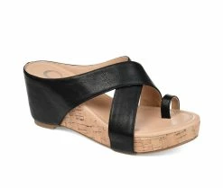 Brand new 🎉 Women's Journee Collection Rayna Wedge 🩴 Sandals Black 😍 -London Rag Sales Store 2 649