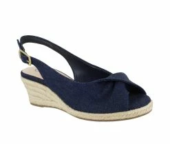 Deals ⭐ Women's Bella Vita Sylvie II Espadrille Wedges Soft Denim 😀 -London Rag Sales Store 2 659