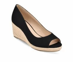 Best Sale ⌛ Women's Bandolino Nuri Wedges Black 😀 -London Rag Sales Store 2 661