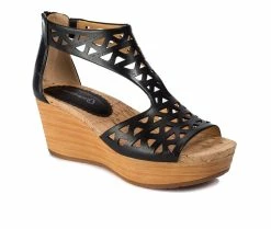 Deals 🧨 Women's Baretraps Miriam Platform Wedge 🩴 Sandals Black ⭐ -London Rag Sales Store 2 667