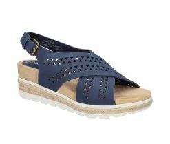 Best Sale ❤️ Women's Bella Vita Cosette Wedge 🩴 Sandals Navy ⌛ -London Rag Sales Store 2 670