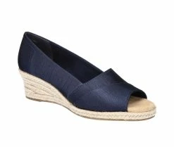 Best Sale 🔥 Women's Easy Street Jasper Espadrille Wedge 🩴 Sandals Navy Thai Silk 🥰 -London Rag Sales Store 2 672