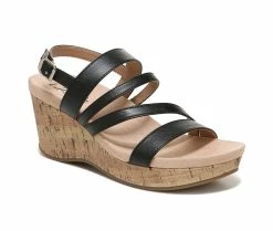 New 🎉 Women's LifeStride Discover Wedge 🩴 Sandals Black ❤️ -London Rag Sales Store 2 676