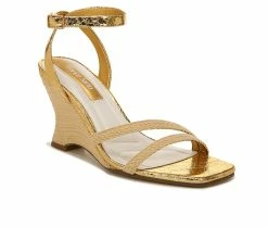 Hot Sale 👏 Women's Franco Sarto Franca 2 Wedge 👗 Dress 🩴 Sandals Natural 🎉 -London Rag Sales Store 2 694