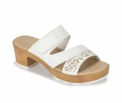 Best Sale 💯 Women's Baretraps Gigi Block Heeled 🩴 Sandals White 🔔 -London Rag Sales Store 2 73