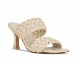 Coupon 🔥 Women's Nine West Hasnot 👗 Dress 🩴 Sandals Cream 🛒 -London Rag Sales Store 2 752
