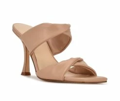 Outlet 🌟 Women's Nine West Sashah Heeled 👗 Dress 🩴 Sandals Light Natural 💯 -London Rag Sales Store 2 756