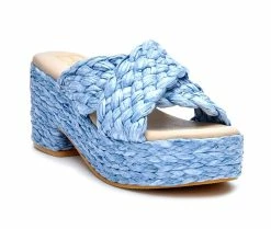 Hot Sale 🌟 Women's Beach By Matisse Reflection Platform 🩴 Sandals Sky ✔️ -London Rag Sales Store 2 772