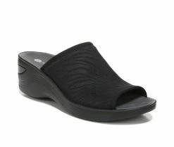 Best deal ⌛ Women's BZEES Deluxe Wedge 🩴 Sandals Black 🎁 -London Rag Sales Store 2 78