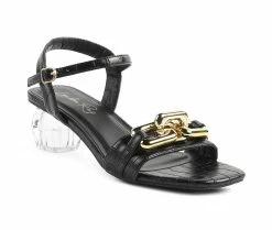 Best deal 😍 Women's London Rag Icicle 👗 Dress 🩴 Sandals Black 🛒 -London Rag Sales Store 2 841