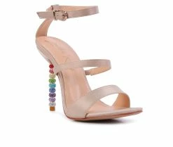 Brand new 🤩 Women's London Rag Lawsuit 👗 Dress 🩴 Sandals Beige 😀 -London Rag Sales Store 2 845