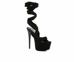 Wholesale 👍 Women's London Rag Bauble Platform Stiletto 🩴 Sandals Black ⌛ -London Rag Sales Store 2 848