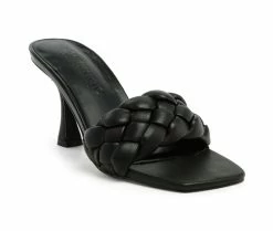 Best Pirce 👍 Women's London Rag Deirdre 👗 Dress 🩴 Sandals Black 🎉 -London Rag Sales Store 2 862